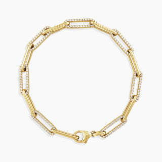 Diamond Link Bracelet | Yellow Gold