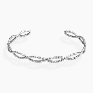 Rope Cuff | White Gold