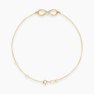 Infinity Diamond Bracelet | Yellow Gold