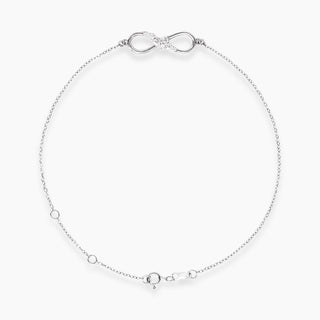 Infinity Diamond Bracelet | White Gold