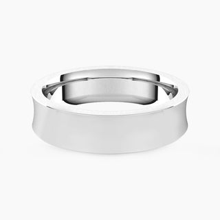 Classic Concave Band | White Gold