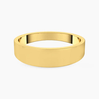 Classic Flat Tapered Band | Yellow Gold