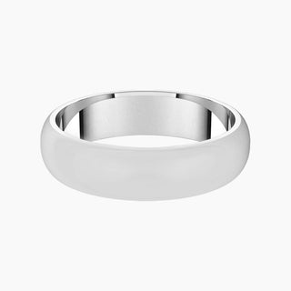 Classic Half Round Band | White Gold