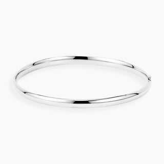 Hinged Bangle Bracelet | White Gold