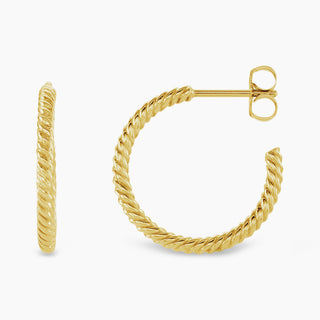 Rope Hoops | Yellow Gold