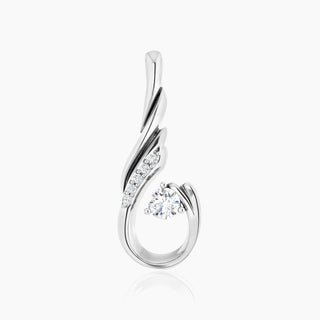 Twisted Diamond Pendant | Platinum