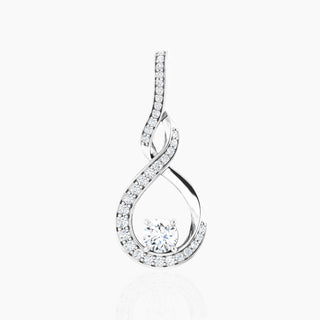 Weaving Diamonds Pendant | White Gold