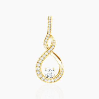 Weaving Diamonds Pendant | Yellow Gold