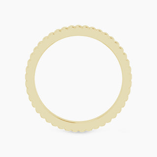 Wavy Wedding Band | Yellow Gold