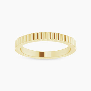 Wavy Wedding Band | Yellow Gold