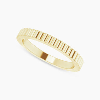 Wavy Wedding Band | Yellow Gold