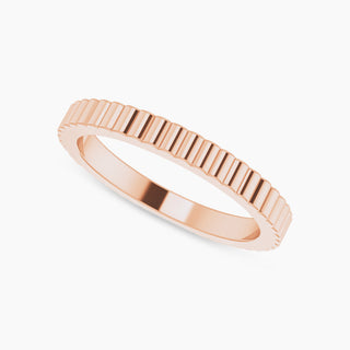 Wavy Wedding Band | Rose Gold