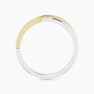 Men's Gold Patterned Band | White Gold & Yellow Gold