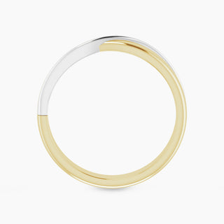 Men's Gold Patterned Band | Yellow Gold & White Gold