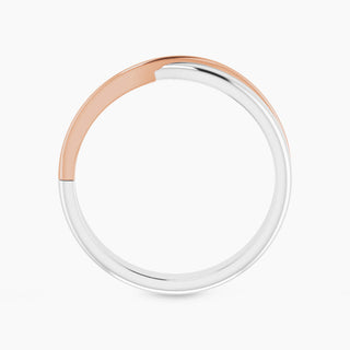 Men's Gold Patterned Band | White Gold & Rose Gold