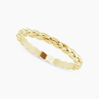 Wooven Wedding Band | Yellow Gold