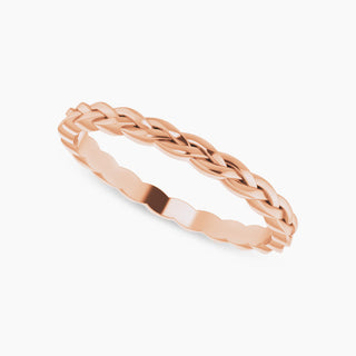 Wooven Wedding Band | Rose Gold