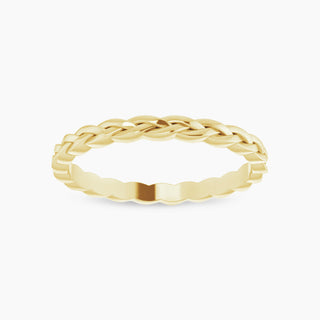 Wooven Wedding Band | Yellow Gold