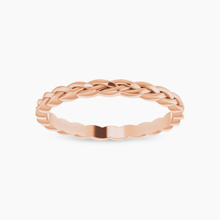 Wooven Wedding Band | Rose Gold