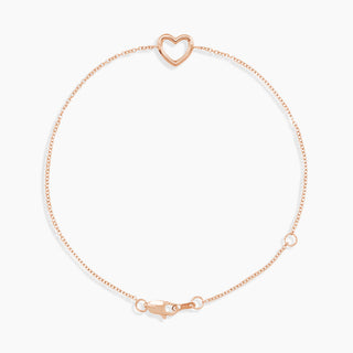 Golden Heart Bracelet | Rose Gold