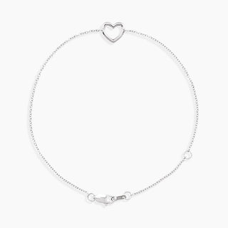 Golden Heart Bracelet | White Gold