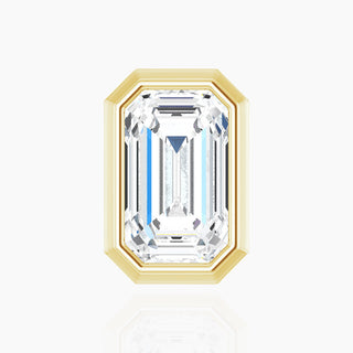 Emerald Cut Diamond Pendant | Yellow Gold