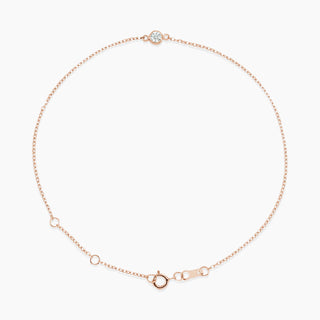 Solitaire Diamond Bracelet | Rose Gold