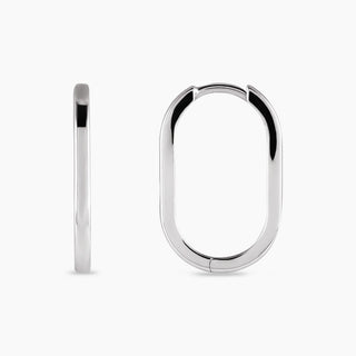 Huggie Hoop Earrings | White Gold