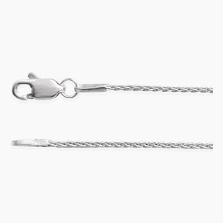 1.25mm Wheat Chain | White Gold