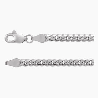 Cuban Curb Chain | White Gold