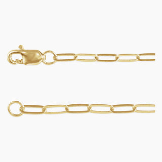 2.10mm Paperclip Chain | Yellow Gold