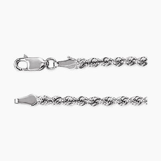 3.00mm Rope Chain | White Gold