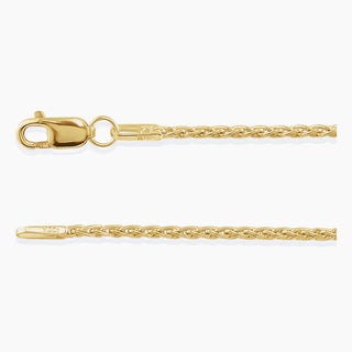 1.25mm Wheat Chain | Yellow Gold